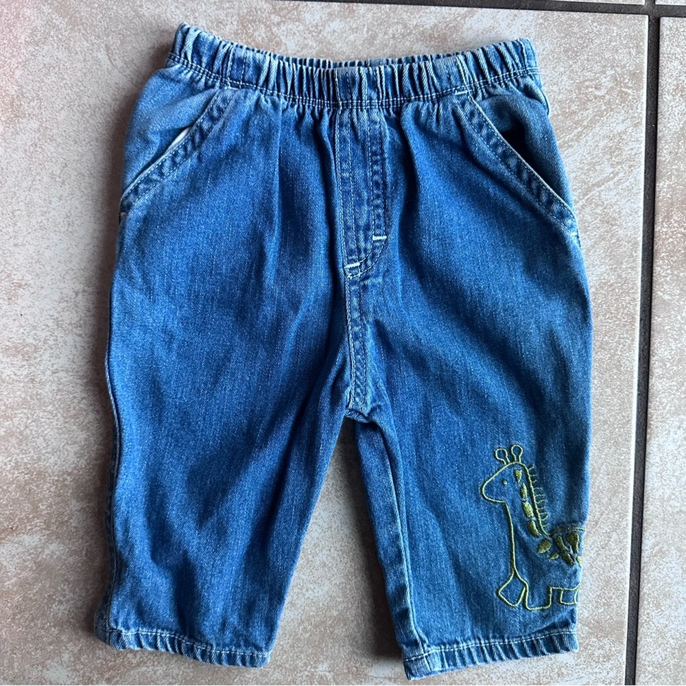 Vintage OshKosh B'gosh Blue Jeans with Giraffe Detail